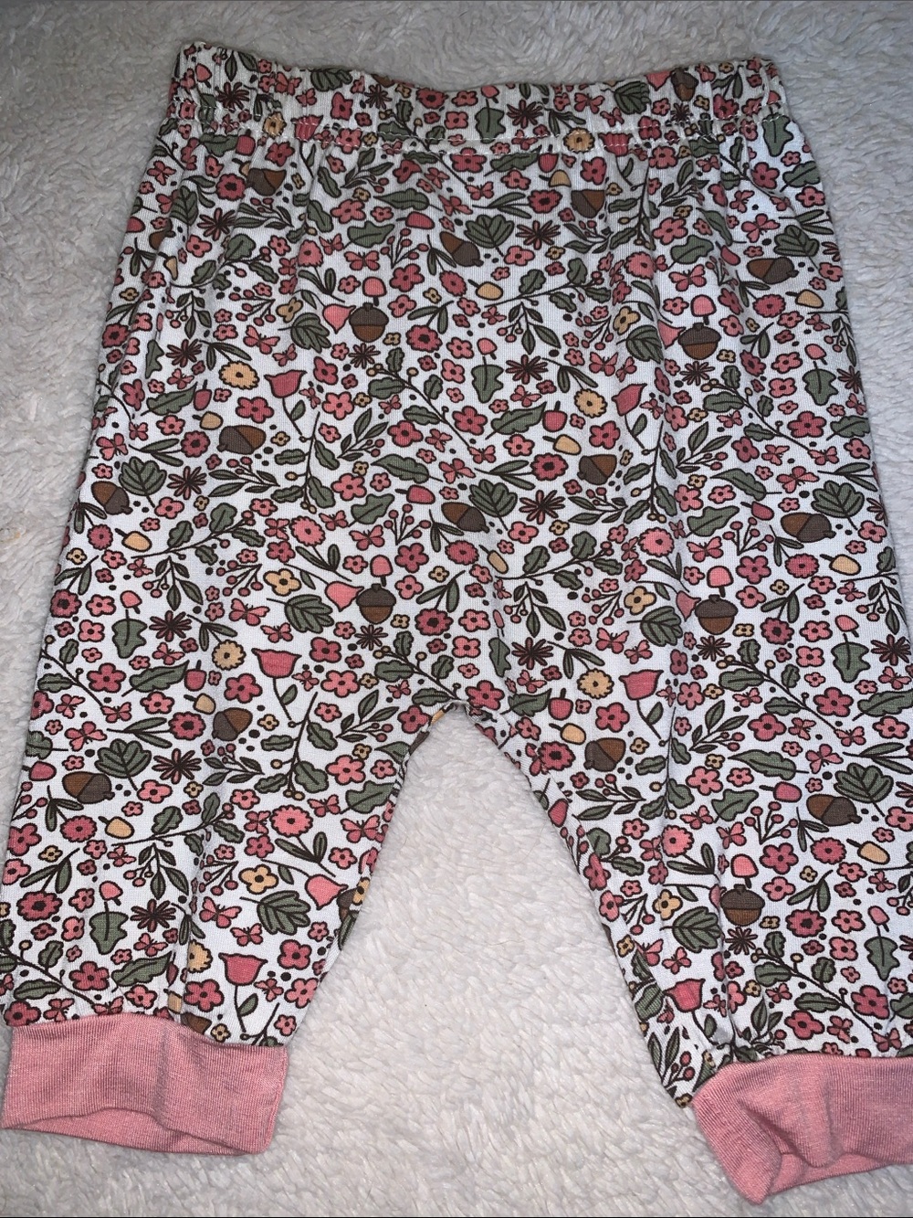 NWT Milkberry 3pc Set 3-6M Bamboo Bodysuit Pants Headband Acorns - Picture 3 of 9